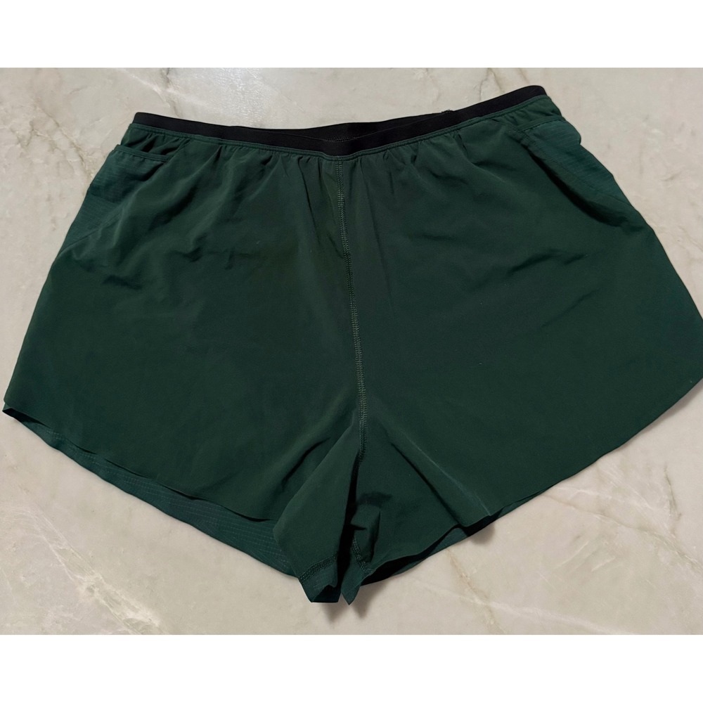 Athleta Interval Run Short Forest Green Lined Running Athletic Shorts Women's S